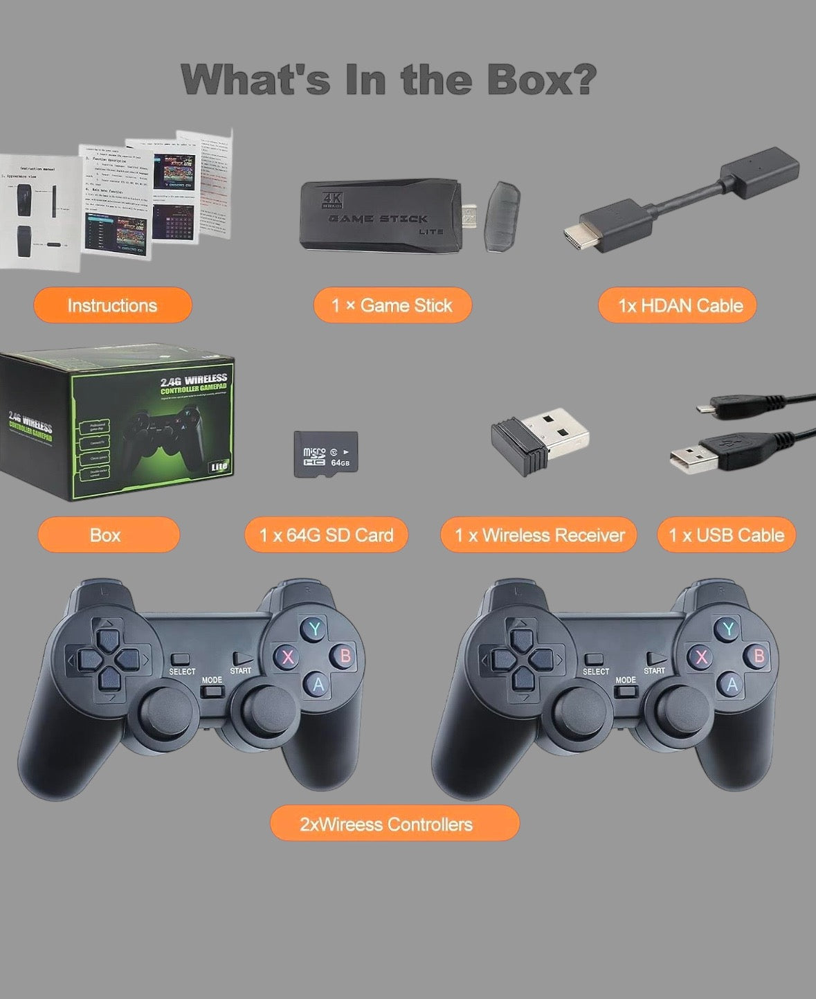 RETRO GAMING CONSOLE - 9 EMULATORS