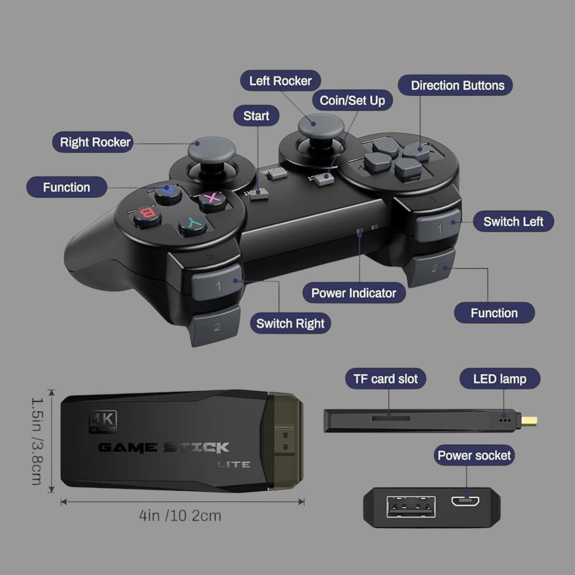 RETRO GAMING CONSOLE - 9 EMULATORS